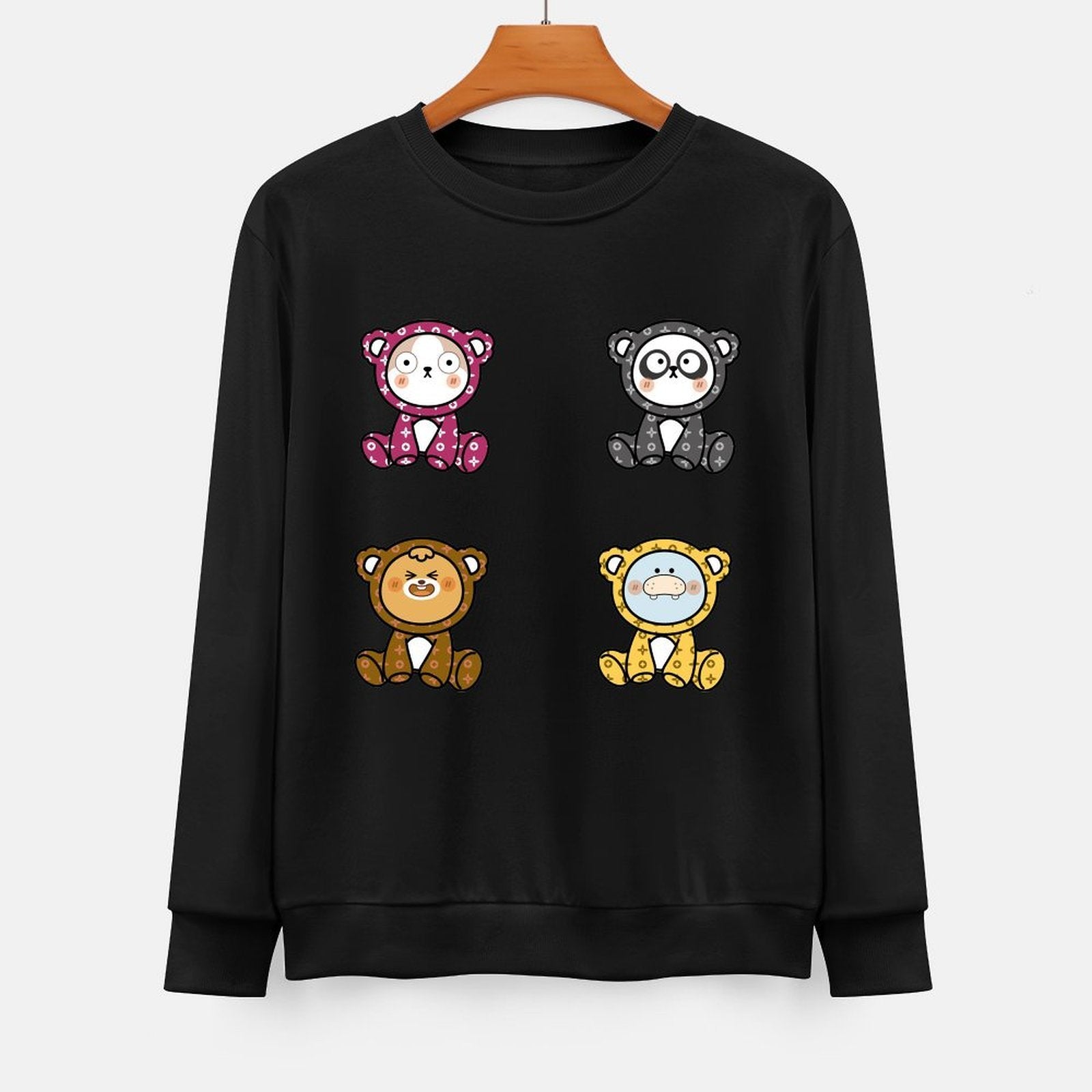 Front Patterned Long Sleeve TopSoftFeel Basic